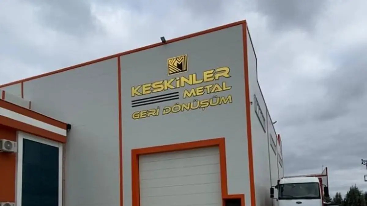 Keskinler Metal Geri Dönüşüm tesisinin giriş cephesi